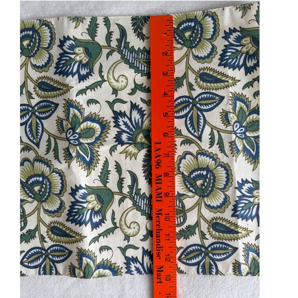 Pier‎ 1 Import Set of 4 Placemats Paisley Blooms 13x19 Blue Green Summer Spring - Picture 4 of 6